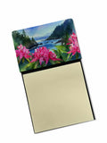 Washington Coast Rhododendrons in Watercolor Watercolor Sticky Note Holder Refillable Dispenser Desk Accessory 3x3 Pad Gift