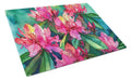 West Virginia Rhododendrons in Watercolor Cutting Board Tempered Glass Kitchen Cutting Surface, Heat Resistant Chopping, Non-Slip Feet, Food Prep & Serving