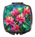 West Virginia Rhododendrons in Watercolor Compact Mirror Decorative Travel Makeup Mirror for Women Girls Gifts Pocket Makeup Mirror Folding Handheld