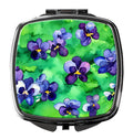 Wisconsin Wood Violets in Watercolor Compact Mirror Decorative Travel Makeup Mirror for Women Girls Gifts Pocket Makeup Mirror Folding Handheld