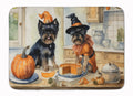 Affenpinscher Fall Kitchen Pumpkins Memory Foam Kitchen Mat Machine Washable Anti-Fatigue Cushion Comfort Bath or Kitchen Rug