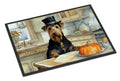Airedale Terrier Fall Kitchen Pumpkins Doormat Indoor Outdoor 24H X 36W Front Door Mat Rugs for Entryway, Non Slip Washable Low Pile,