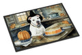 Pit Bull Terrier Fall Kitchen Pumpkins Doormat Indoor Outdoor 24H X 36W Front Door Mat Rugs for Entryway, Non Slip Washable Low Pile,