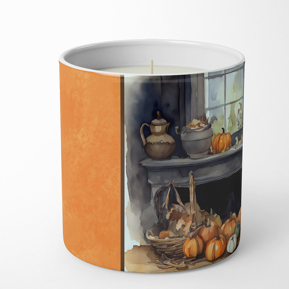 Australian Terrier Fall Kitchen Pumpkins Decorative Soy Candle Nature Soy Wax Essential Oil Home Decor Ideal for Bedroom Kitchen Bath Office Gift, 10 oz