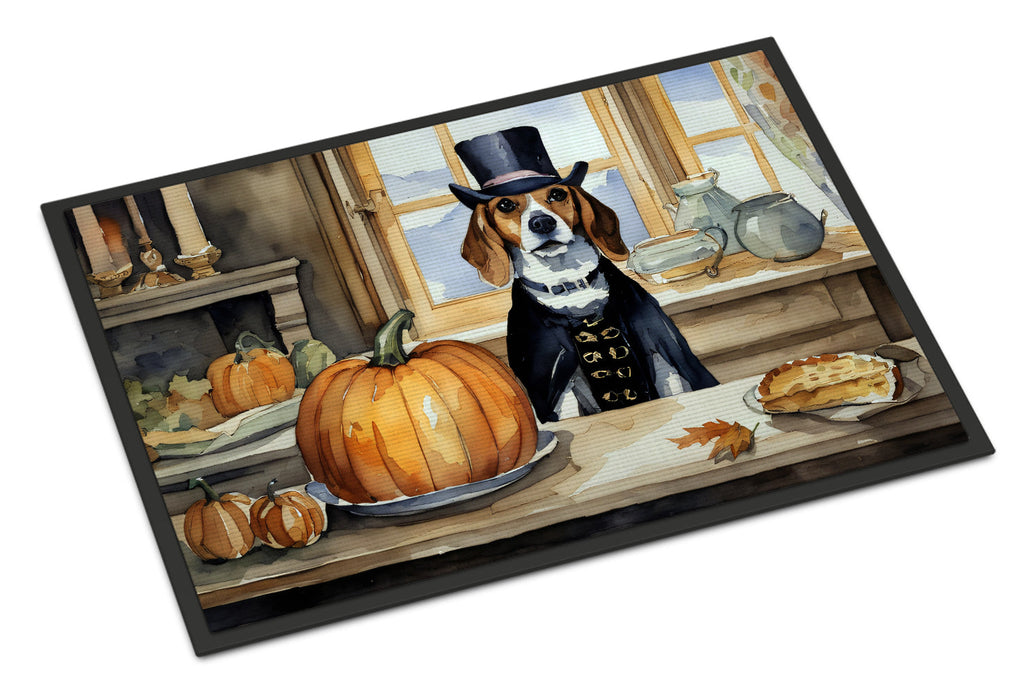 Beagle Fall Kitchen Pumpkins Doormat Indoor Outdoor 24H X 36W Front Door Mat Rugs for Entryway, Non Slip Washable Low Pile,