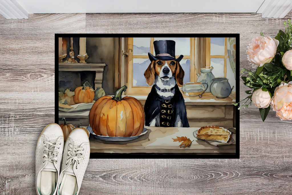 Beagle Fall Kitchen Pumpkins Doormat Indoor Outdoor 18H X 27W Front Door Mat Rugs for Entryway, Non Slip Washable