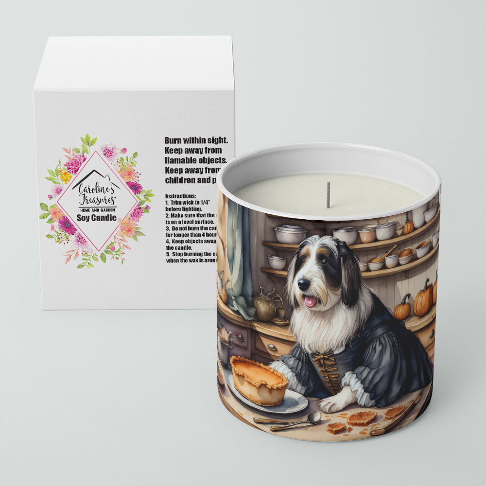 Bearded Collie Fall Kitchen Pumpkins Decorative Soy Candle Nature Soy Wax Essential Oil Home Decor Ideal for Bedroom Kitchen Bath Office Gift, 10 oz