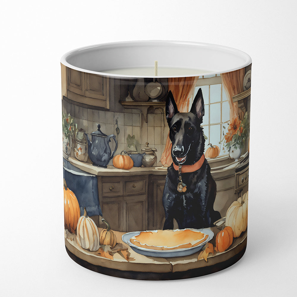 Belgian Malinois Fall Kitchen Pumpkins Decorative Soy Candle Nature Soy Wax Essential Oil Home Decor Ideal for Bedroom Kitchen Bath Office Gift, 10 oz