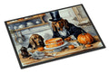 Bloodhound Fall Kitchen Pumpkins Doormat Indoor Outdoor 24H X 36W Front Door Mat Rugs for Entryway, Non Slip Washable Low Pile,
