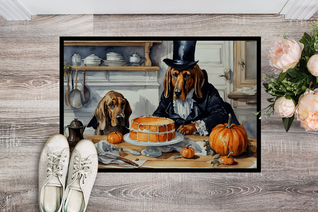 Bloodhound Fall Kitchen Pumpkins Doormat Indoor Outdoor 24H X 36W Front Door Mat Rugs for Entryway, Non Slip Washable Low Pile,