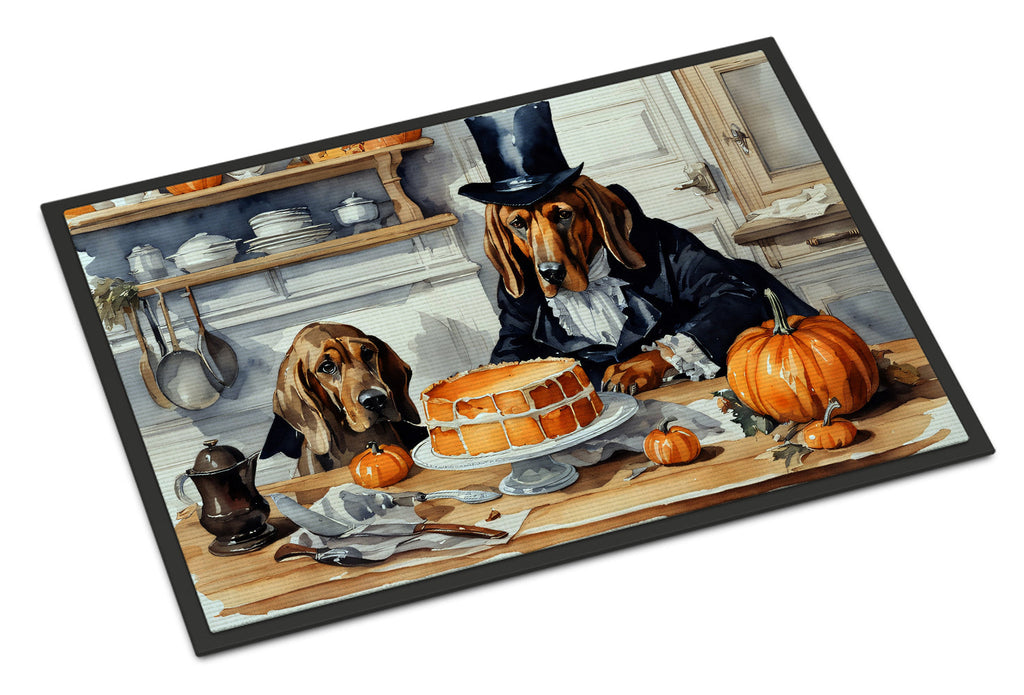 Bloodhound Fall Kitchen Pumpkins Doormat Indoor Outdoor 18H X 27W Front Door Mat Rugs for Entryway, Non Slip Washable