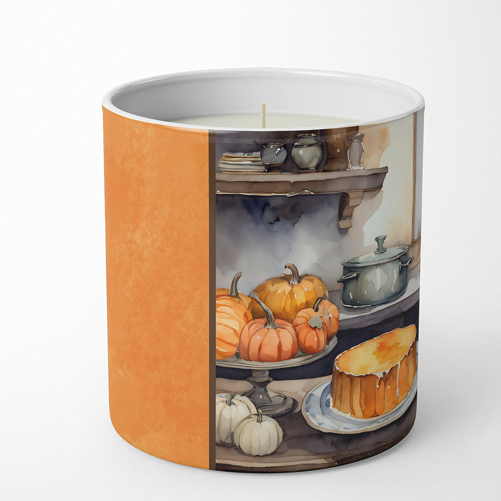Border Terrier Fall Kitchen Pumpkins Decorative Soy Candle Nature Soy Wax Essential Oil Home Decor Ideal for Bedroom Kitchen Bath Office Gift, 10 oz