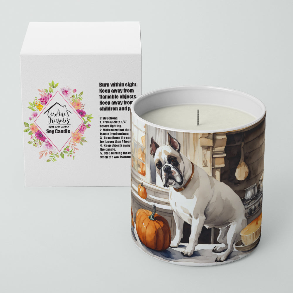 Boxer Fall Kitchen Pumpkins Decorative Soy Candle Nature Soy Wax Essential Oil Home Decor Ideal for Bedroom Kitchen Bath Office Gift, 10 oz