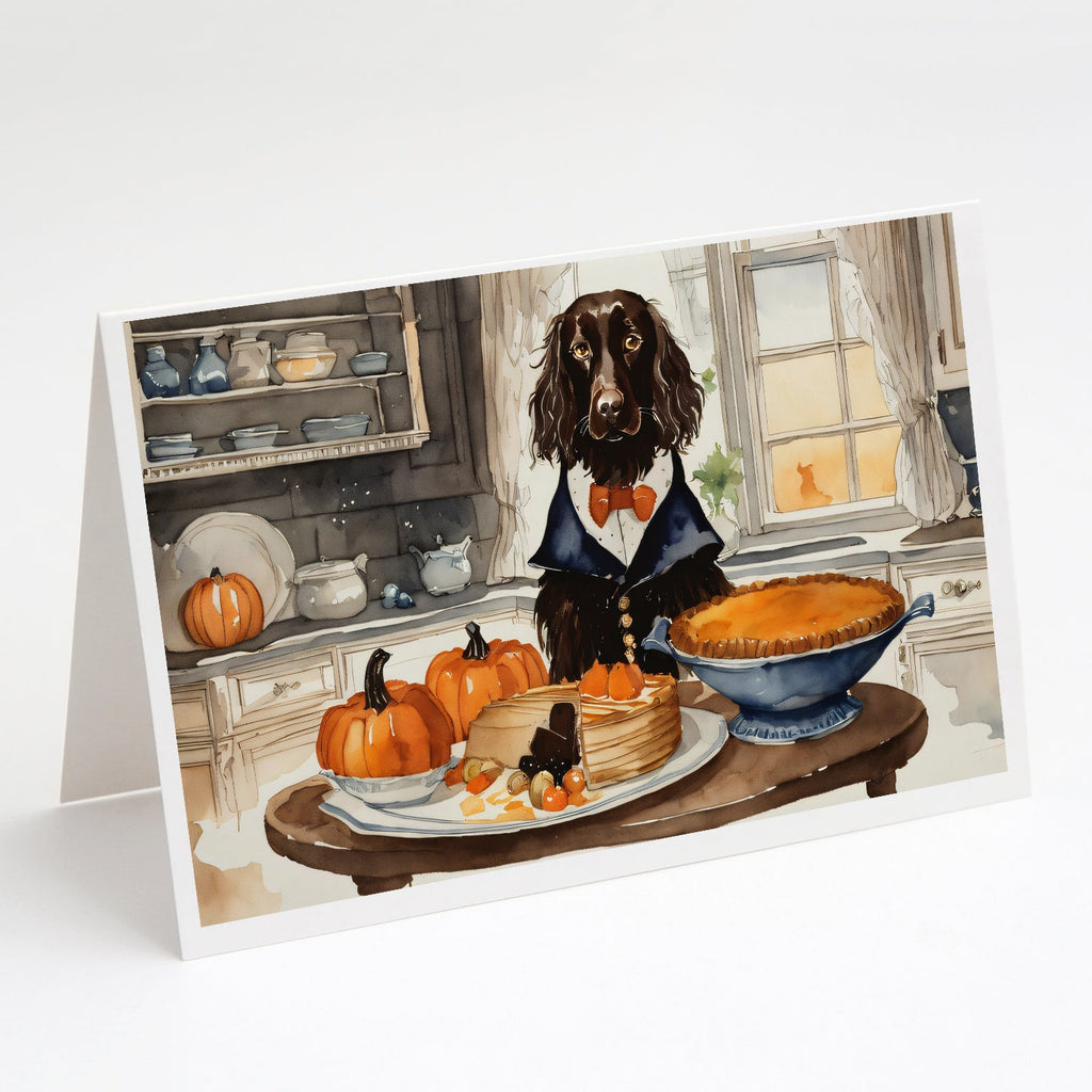 Boykin Spaniel Fall Kitchen Pumpkins Greeting Cards Pack of 8 Blank Cards with Envelopes Whimsical A7 Size 5x7