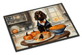 Boykin Spaniel Fall Kitchen Pumpkins Doormat Indoor Outdoor 18H X 27W Front Door Mat Rugs for Entryway, Non Slip Washable