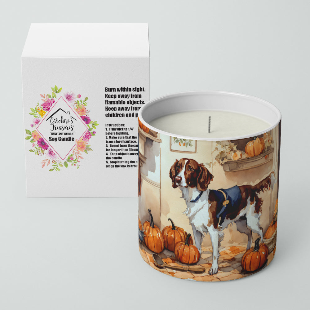 Brittany Fall Kitchen Pumpkins Decorative Soy Candle Nature Soy Wax Essential Oil Home Decor Ideal for Bedroom Kitchen Bath Office Gift, 10 oz