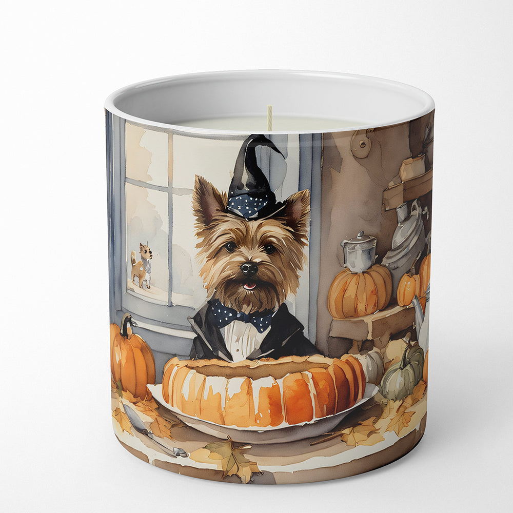 Cairn Terrier Fall Kitchen Pumpkins Decorative Soy Candle Nature Soy Wax Essential Oil Home Decor Ideal for Bedroom Kitchen Bath Office Gift, 10 oz