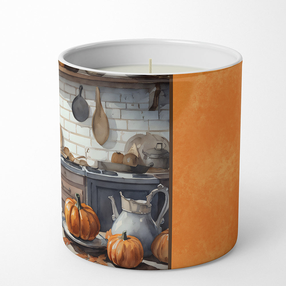 Cavalier Spaniel Fall Kitchen Pumpkins Decorative Soy Candle Nature Soy Wax Essential Oil Home Decor Ideal for Bedroom Kitchen Bath Office Gift, 10 oz