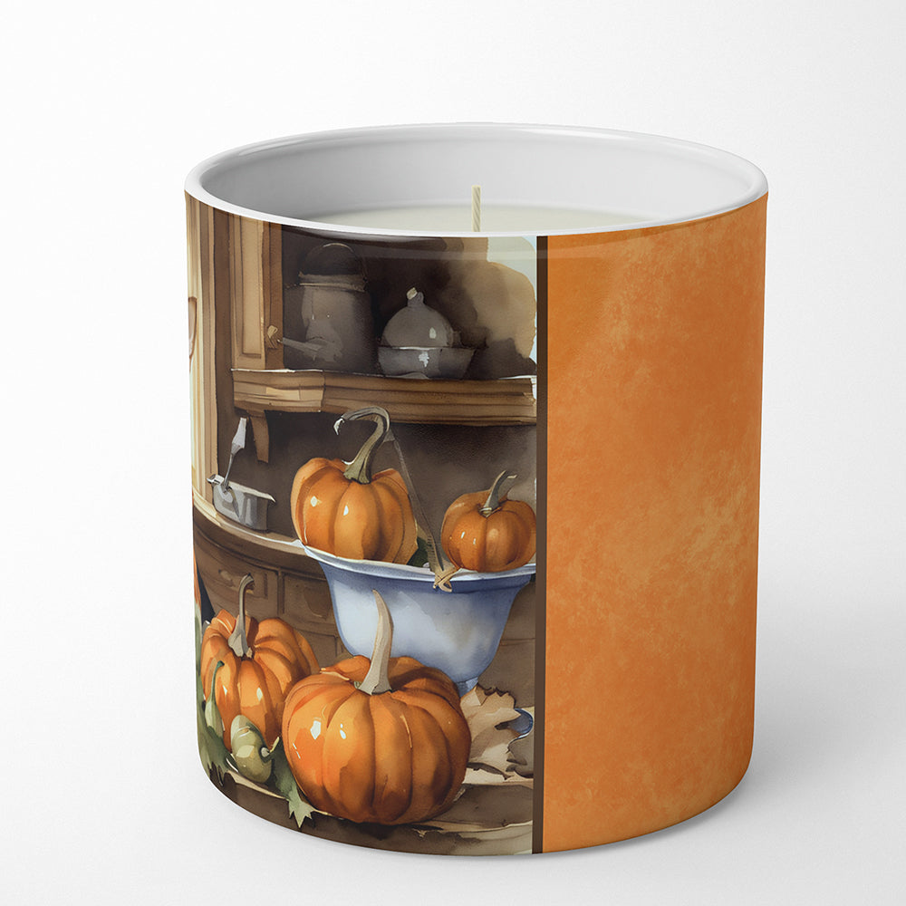 Chihuahua Fall Kitchen Pumpkins Decorative Soy Candle Nature Soy Wax Essential Oil Home Decor Ideal for Bedroom Kitchen Bath Office Gift, 10 oz