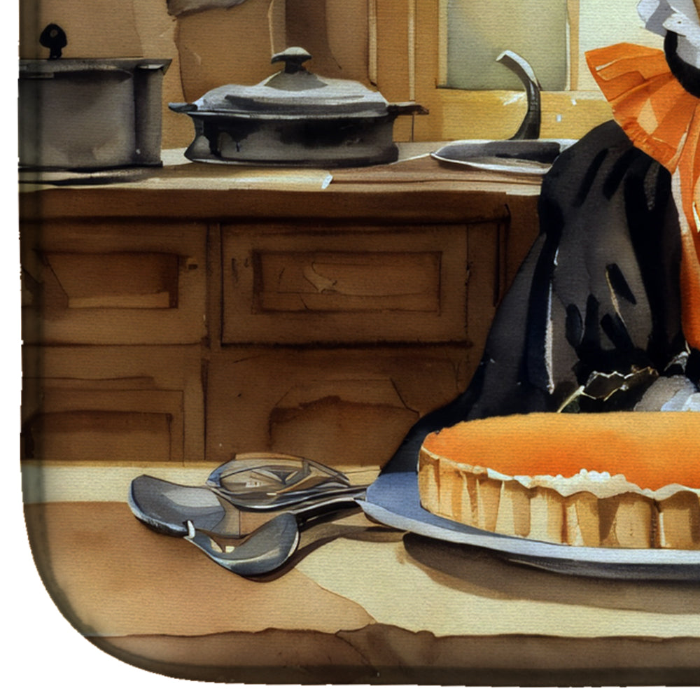 Chihuahua Fall Kitchen Pumpkins Dish Drying Mat Absorbent Dish Drying Mat Pad for Kitchen Counter Dish Drainer Mat for Countertop, 14 x 21", Multicolor