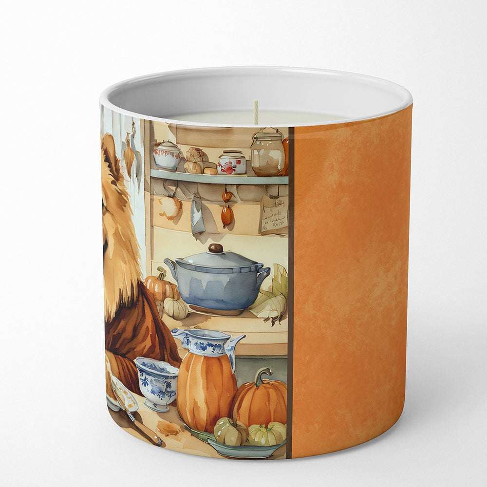 Chow Chow Fall Kitchen Pumpkins Decorative Soy Candle Nature Soy Wax Essential Oil Home Decor Ideal for Bedroom Kitchen Bath Office Gift, 10 oz
