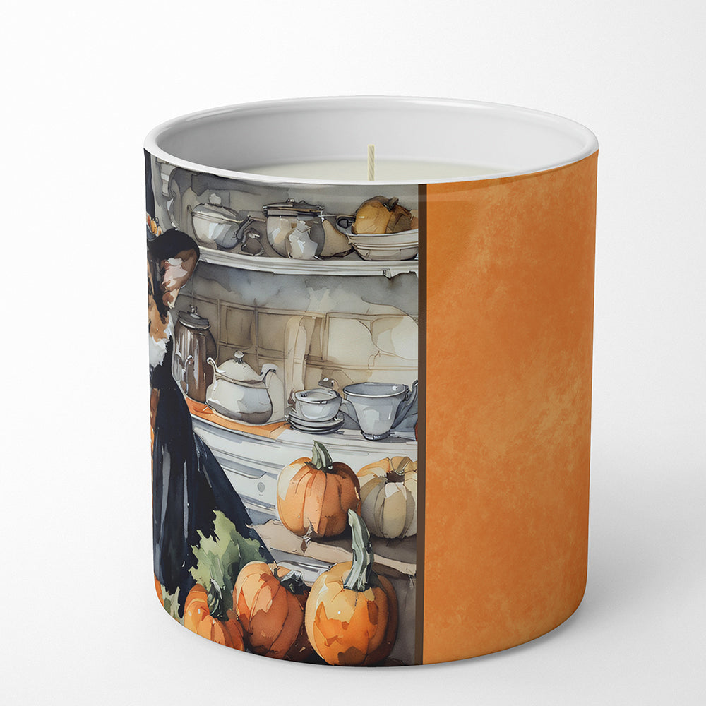 Corgi Fall Kitchen Pumpkins Decorative Soy Candle Nature Soy Wax Essential Oil Home Decor Ideal for Bedroom Kitchen Bath Office Gift, 10 oz