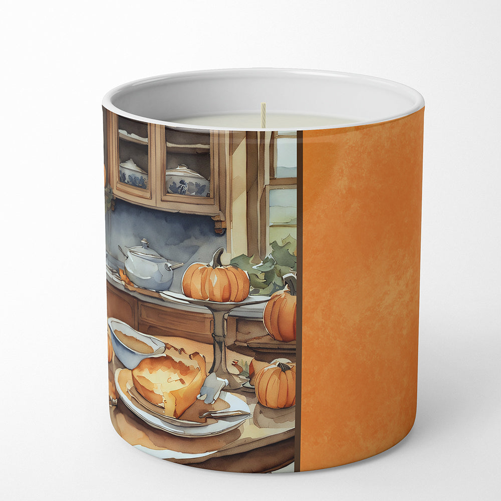 Dachshund Fall Kitchen Pumpkins Decorative Soy Candle Nature Soy Wax Essential Oil Home Decor Ideal for Bedroom Kitchen Bath Office Gift, 10 oz