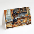 Dachshund Fall Kitchen Pumpkins Greeting Cards Pack of 8 Blank Cards with Envelopes Whimsical A7 Size 5x7
