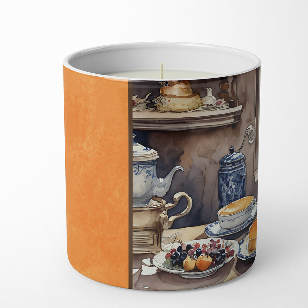 French Bulldog Fall Kitchen Pumpkins Decorative Soy Candle Nature Soy Wax Essential Oil Home Decor Ideal for Bedroom Kitchen Bath Office Gift, 10 oz