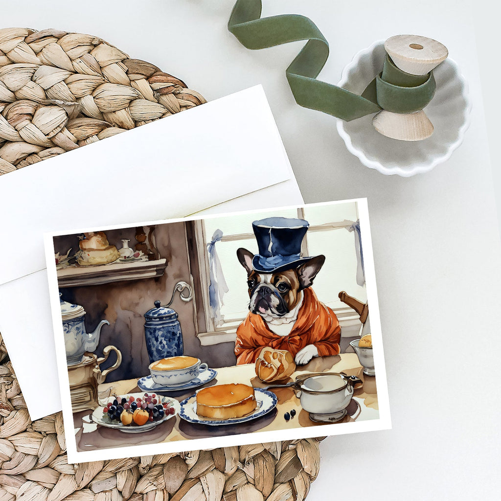 French Bulldog Fall Kitchen Pumpkins Greeting Cards Pack of 8 Blank Cards with Envelopes Whimsical A7 Size 5x7