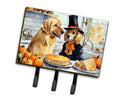 Golden Retriever Fall Kitchen Pumpkins Leash or Key Holder Wall Hooks, Coat Rack Wall Mount, for Hanging Keys, Towels, Aprons, Leashes