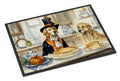 Golden Retriever Fall Kitchen Pumpkins Doormat Indoor Outdoor 24H X 36W Front Door Mat Rugs for Entryway, Non Slip Washable Low Pile,