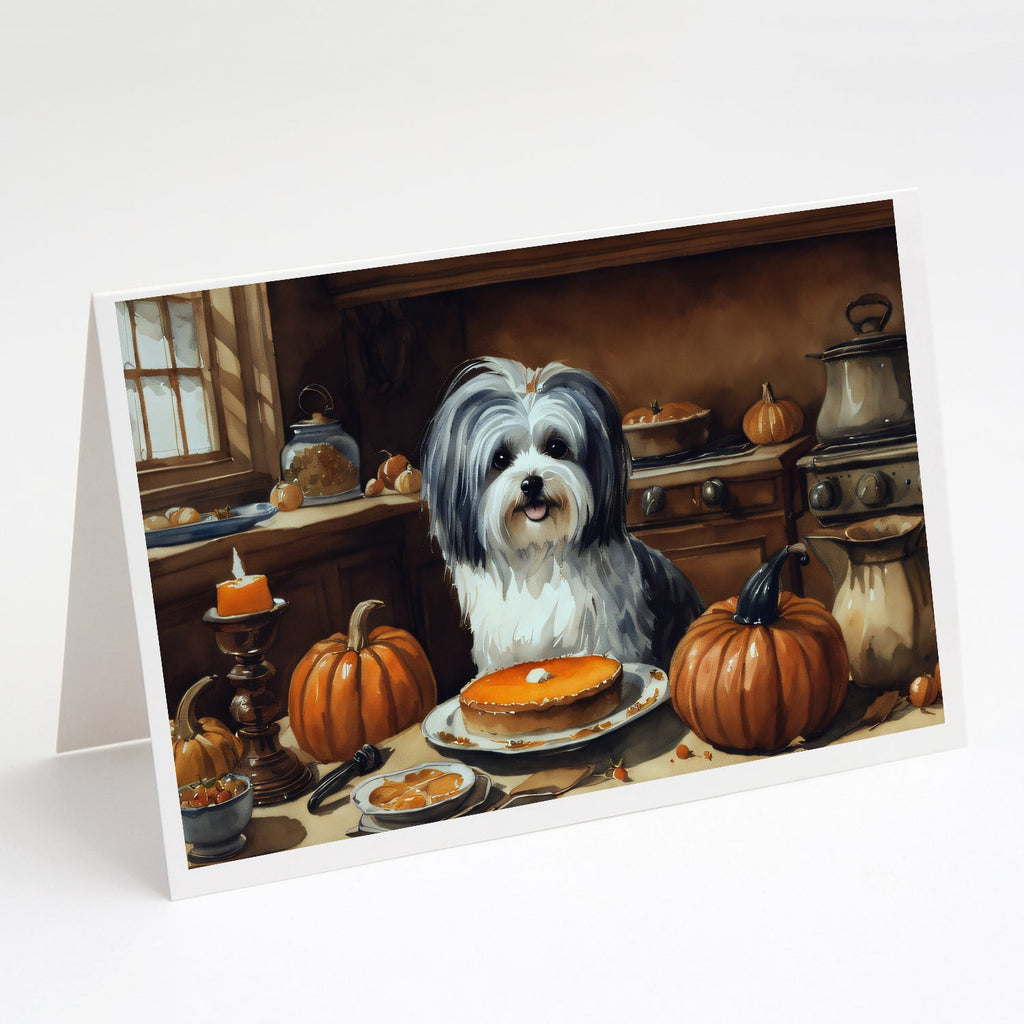 Havanese Fall Kitchen Pumpkins Greeting Cards Pack of 8 Blank Cards with Envelopes Whimsical A7 Size 5x7