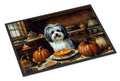 Havanese Fall Kitchen Pumpkins Doormat Indoor Outdoor 18H X 27W Front Door Mat Rugs for Entryway, Non Slip Washable