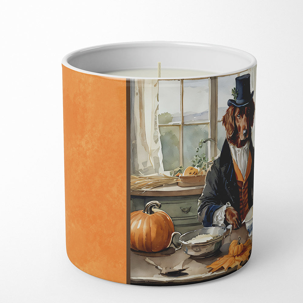 Irish Setter Fall Kitchen Pumpkins Decorative Soy Candle Nature Soy Wax Essential Oil Home Decor Ideal for Bedroom Kitchen Bath Office Gift, 10 oz