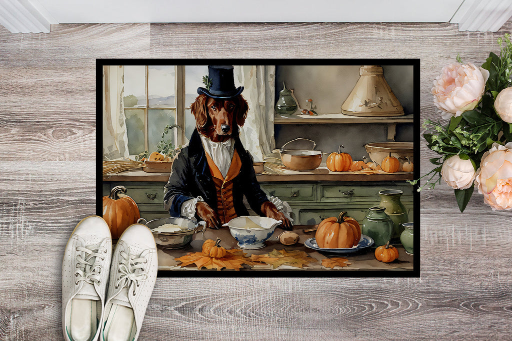 Irish Setter Fall Kitchen Pumpkins Doormat Indoor Outdoor 24H X 36W Front Door Mat Rugs for Entryway, Non Slip Washable Low Pile,