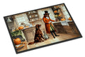 Irish Setter Fall Kitchen Pumpkins Doormat Indoor Outdoor 18H X 27W Front Door Mat Rugs for Entryway, Non Slip Washable