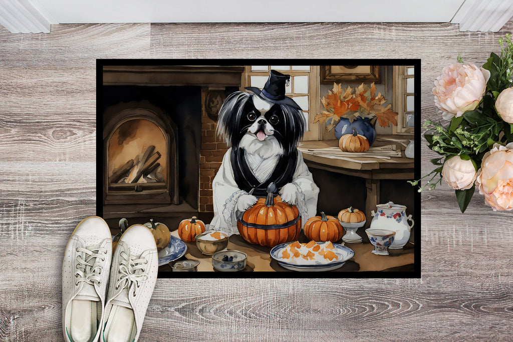 Japanese Chin Fall Kitchen Pumpkins Doormat Indoor Outdoor 18H X 27W Front Door Mat Rugs for Entryway, Non Slip Washable