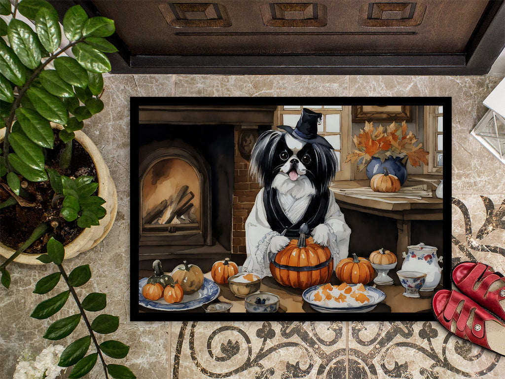 Japanese Chin Fall Kitchen Pumpkins Doormat Indoor Outdoor 18H X 27W Front Door Mat Rugs for Entryway, Non Slip Washable