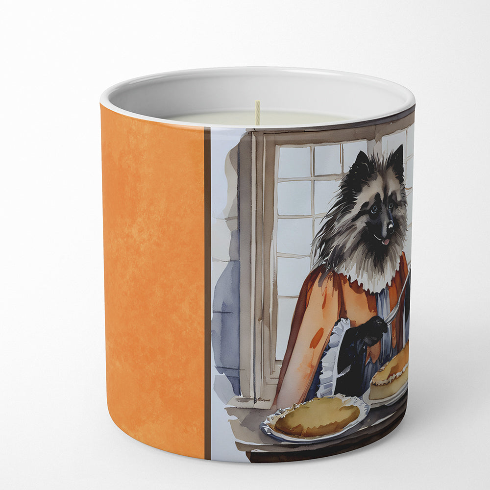 Keeshond Fall Kitchen Pumpkins Decorative Soy Candle Nature Soy Wax Essential Oil Home Decor Ideal for Bedroom Kitchen Bath Office Gift, 10 oz