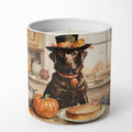 Chocolate Lab Fall Kitchen Pumpkins Decorative Soy Candle Nature Soy Wax Essential Oil Home Decor Ideal for Bedroom Kitchen Bath Office Gift, 10 oz