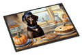 Chocolate Lab Fall Kitchen Pumpkins Doormat Indoor Outdoor 18H X 27W Front Door Mat Rugs for Entryway, Non Slip Washable