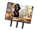 Chocolate Lab Fall Kitchen Pumpkins Leash or Key Holder Wall Hooks, Coat Rack Wall Mount, for Hanging Keys, Towels, Aprons, Leashes