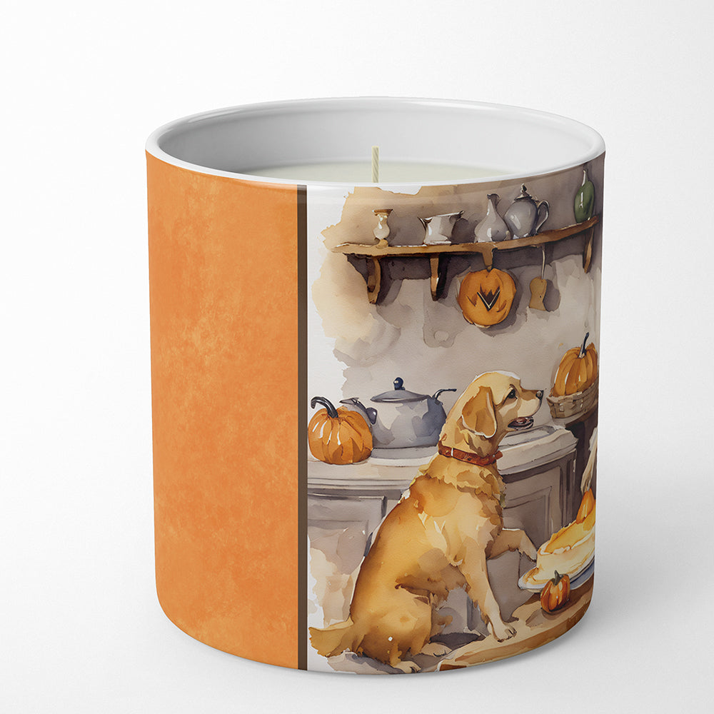 Yellow Lab Fall Kitchen Pumpkins Decorative Soy Candle Nature Soy Wax Essential Oil Home Decor Ideal for Bedroom Kitchen Bath Office Gift, 10 oz