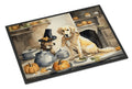 Yellow Lab Fall Kitchen Pumpkins Doormat Indoor Outdoor 24H X 36W Front Door Mat Rugs for Entryway, Non Slip Washable Low Pile,
