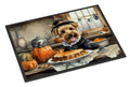 Lakeland Terrier Fall Kitchen Pumpkins Doormat Indoor Outdoor 24H X 36W Front Door Mat Rugs for Entryway, Non Slip Washable Low Pile,