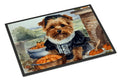 Norfolk Terrier Fall Kitchen Pumpkins Doormat Indoor Outdoor 18H X 27W Front Door Mat Rugs for Entryway, Non Slip Washable