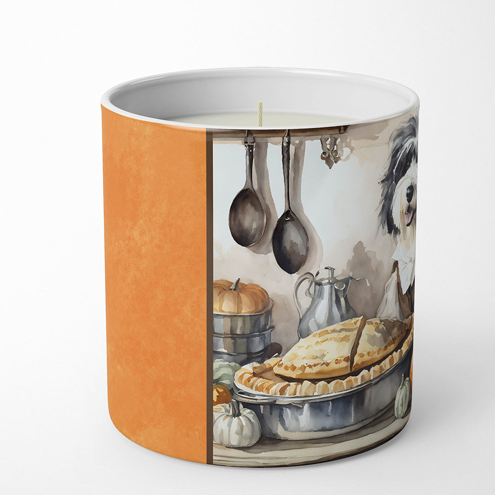 Old English Sheepdog Fall Kitchen Pumpkins Decorative Soy Candle Nature Soy Wax Essential Oil Home Decor Ideal for Bedroom Kitchen Bath Office Gift, 10 oz