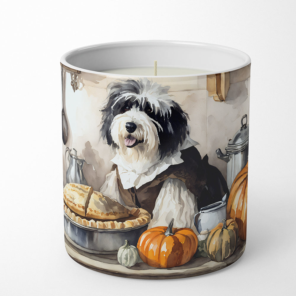 Old English Sheepdog Fall Kitchen Pumpkins Decorative Soy Candle Nature Soy Wax Essential Oil Home Decor Ideal for Bedroom Kitchen Bath Office Gift, 10 oz