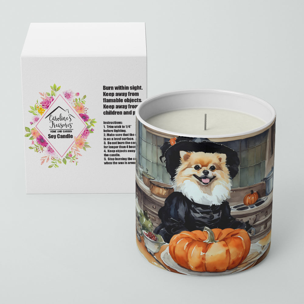 Pomeranian Fall Kitchen Pumpkins Decorative Soy Candle Nature Soy Wax Essential Oil Home Decor Ideal for Bedroom Kitchen Bath Office Gift, 10 oz